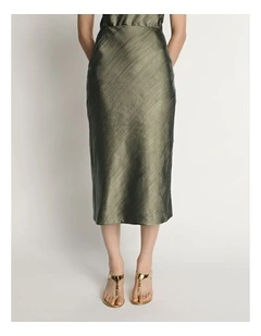 Crinkle Satin Skirt