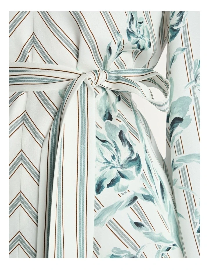 Floral Pinstripe Maxi Dress image 5