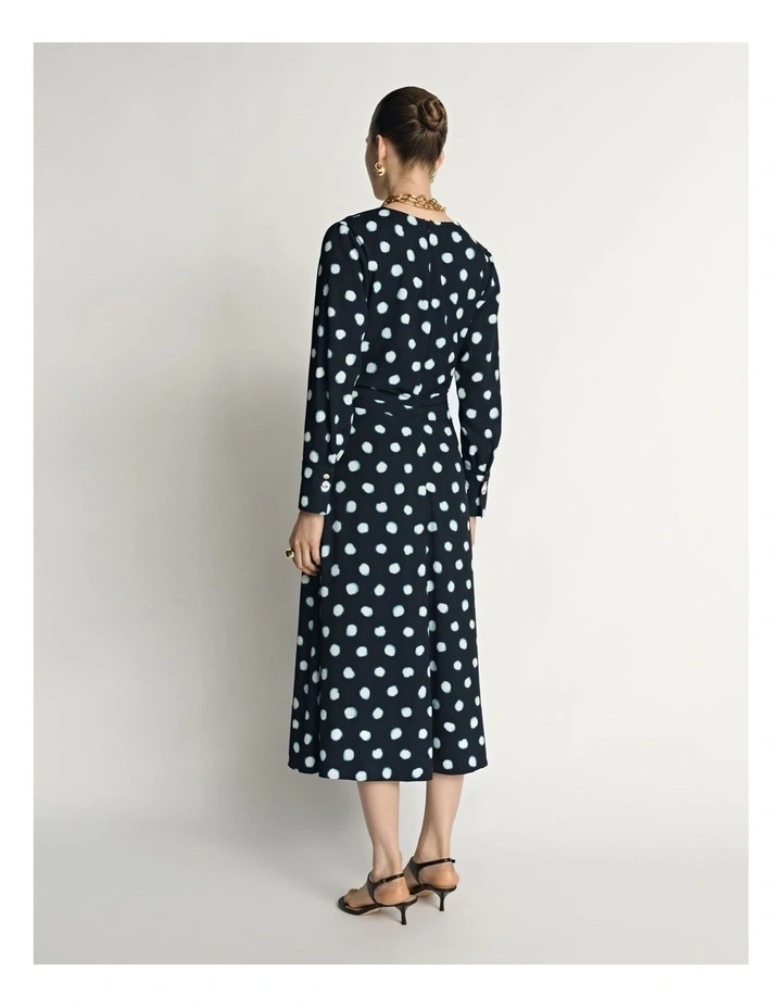 Polka Dot Light Viscose Midi Dress image 2