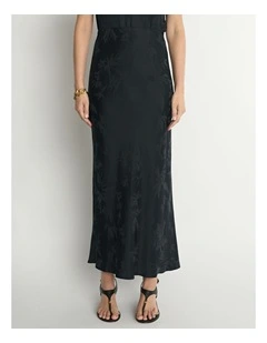Blossom Jacquard Bias Skirt