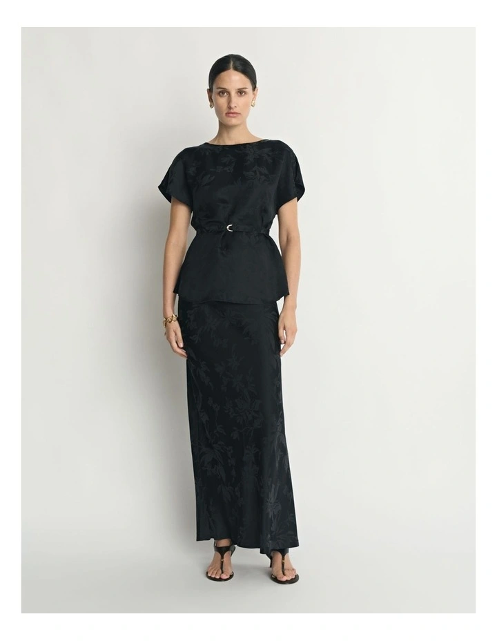 Blossom Jacquard Belted Top image 2