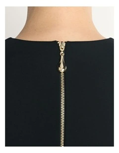 Ponte Seamed Midi Dress