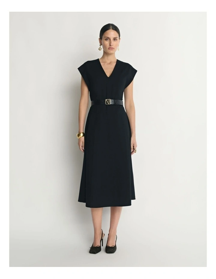 Ponte Seamed Midi Dress image 2