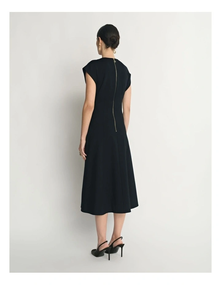 Ponte Seamed Midi Dress image 3