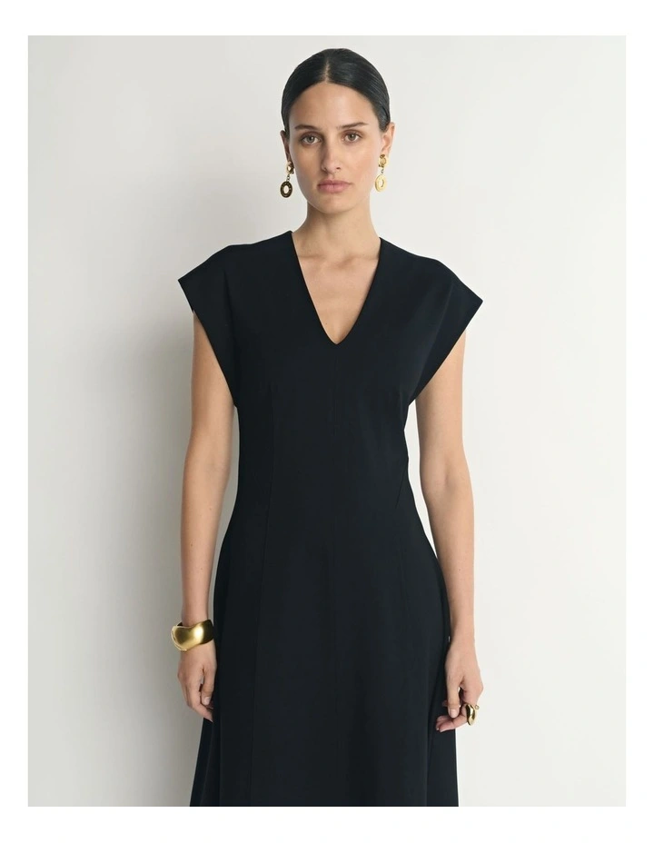 Ponte Seamed Midi Dress image 4