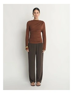 Asymmetric Draped Neck Top