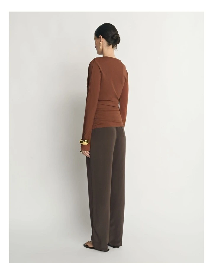 Asymmetric Draped Neck Top image 2