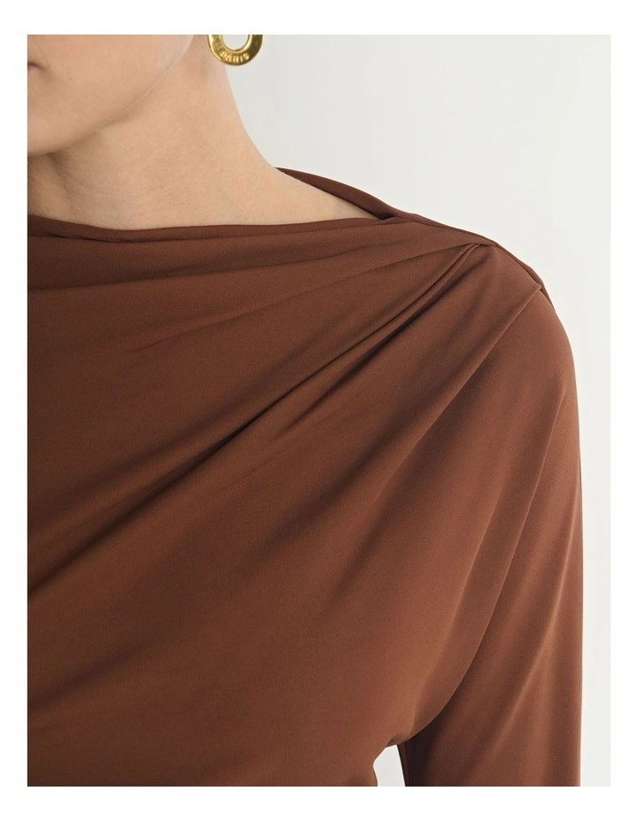Asymmetric Draped Neck Top image 4