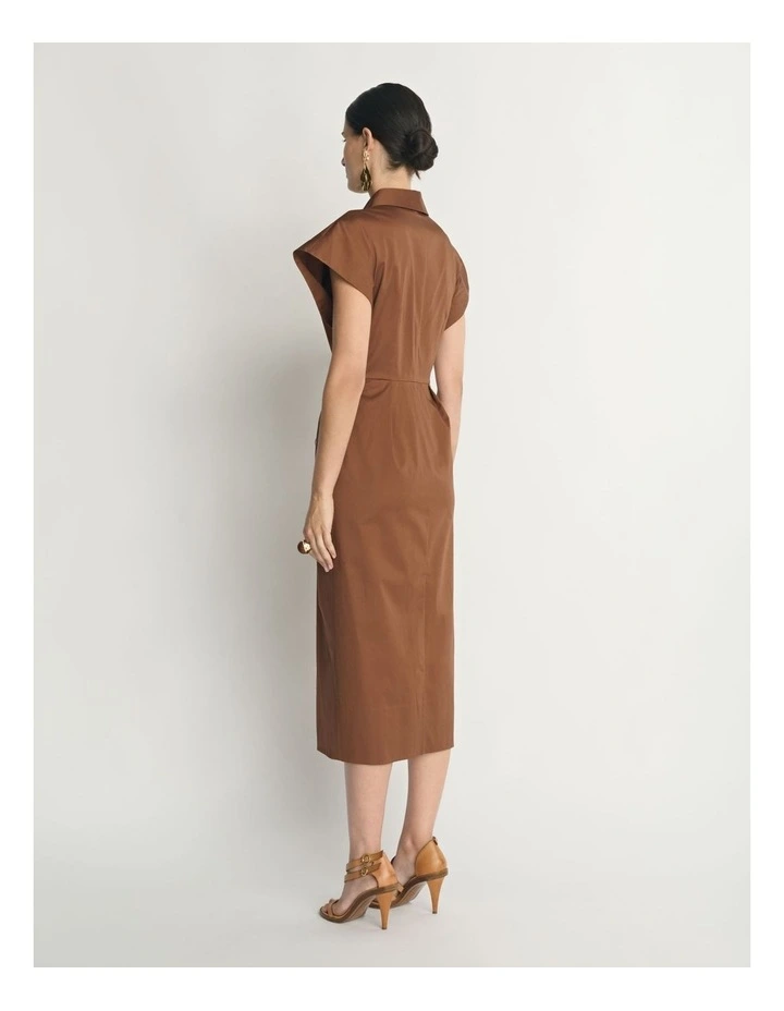 Stretch Cotton Belted Shirtdress image 2