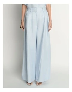 Drapey Viscose Linen Wide Leg Pant