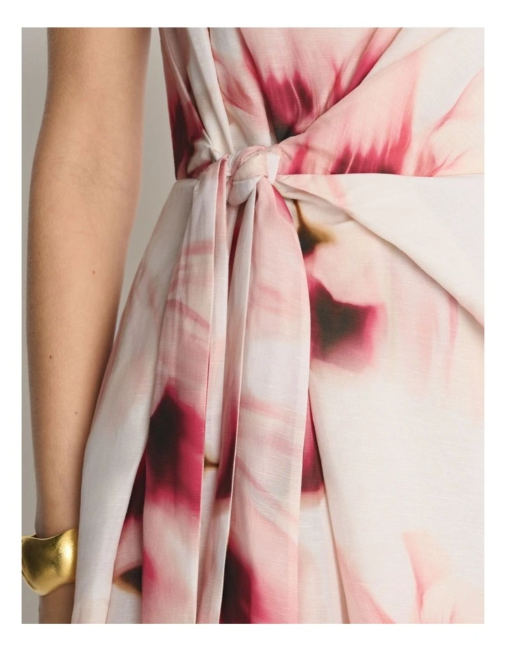 Dawn Poppies Tie Waist Dress image 4