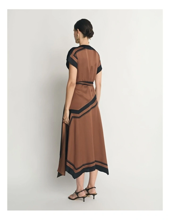 Scarf Border Wrap Dress image 2