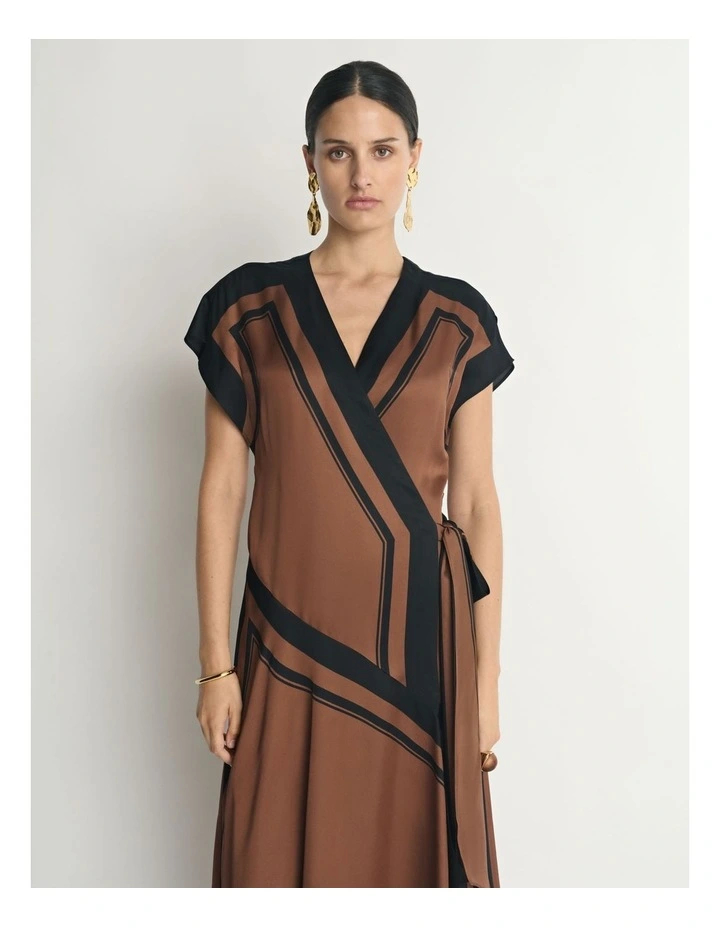 Scarf Border Wrap Dress image 3