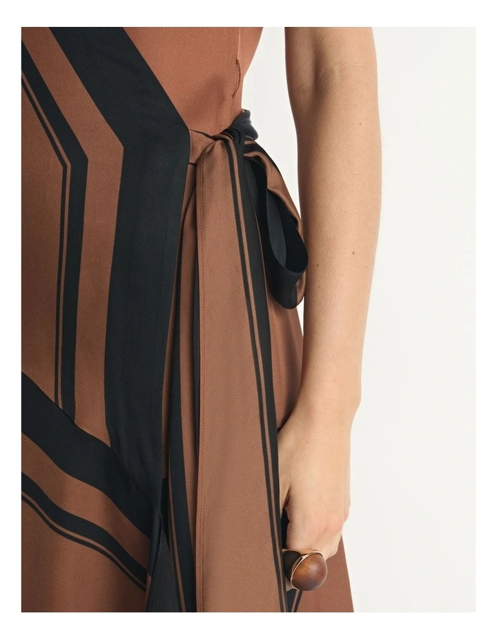 Scarf Border Wrap Dress image 4