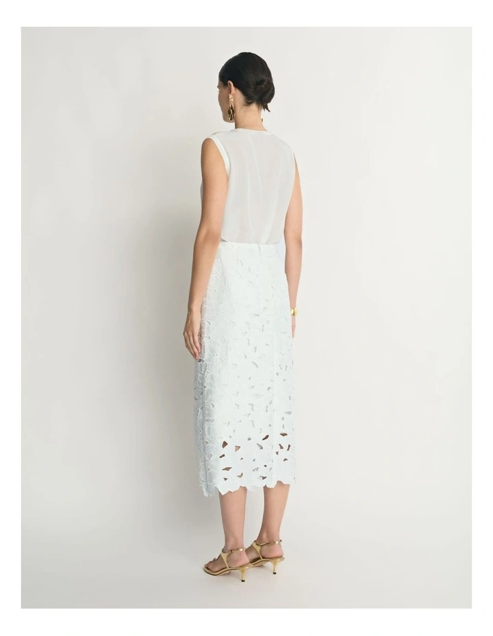 Floral Lace Midi Skirt image 2