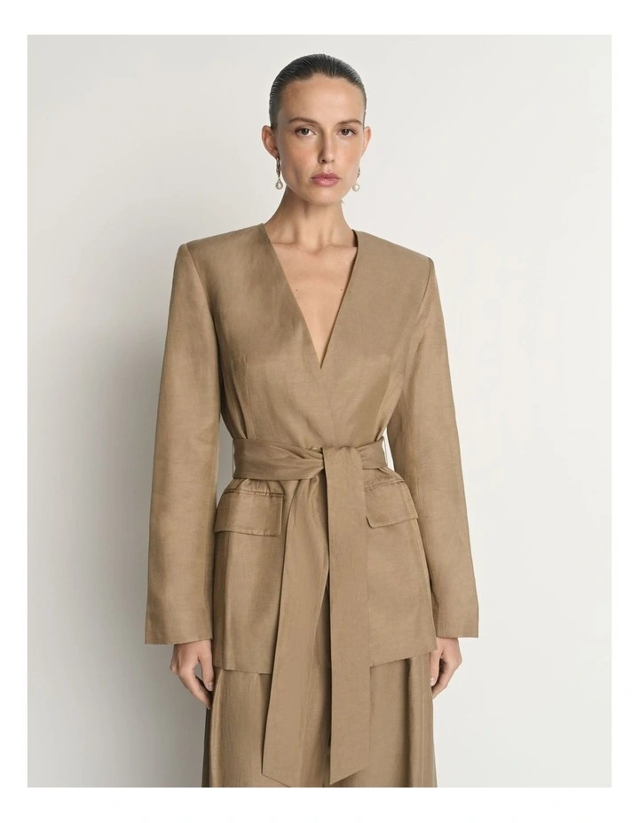 Drapey Viscose Linen Blazer image 3