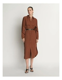 Geo Jacquard Shirtdress