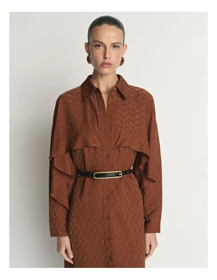 Geo Jacquard Shirtdress image 3