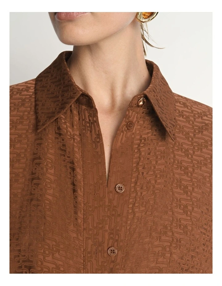 Geo Jacquard Shirtdress image 4