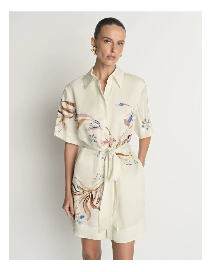 Placement Print Mini Shirtdress image 3