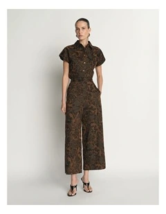 Floral Jacquard Pants