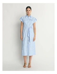 Floral Jacquard Shirtdress