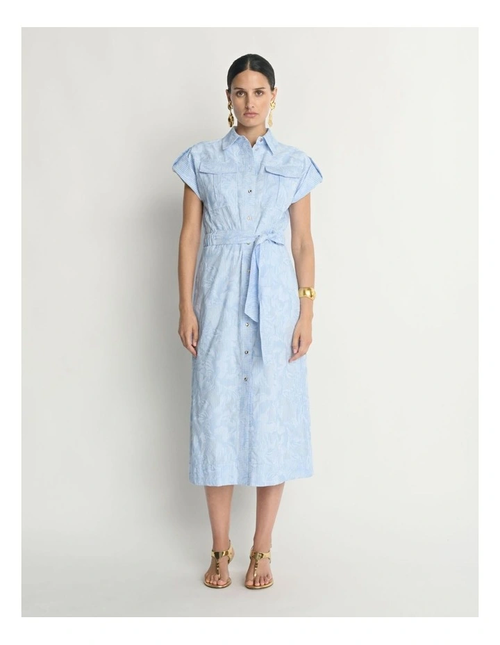 Floral Jacquard Shirtdress image 1