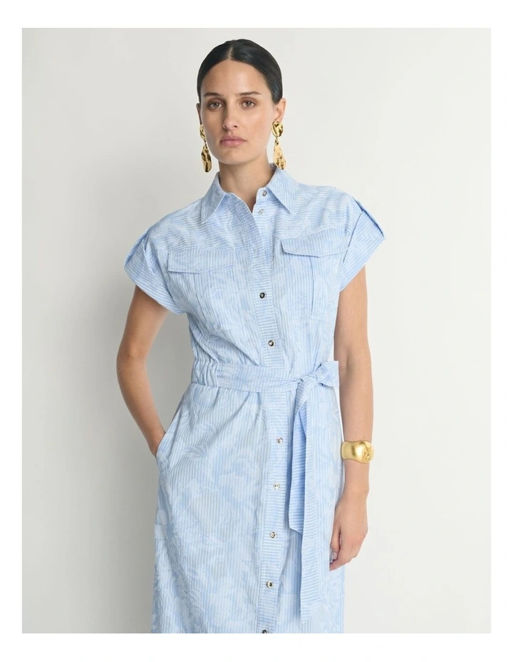 Floral Jacquard Shirtdress image 3