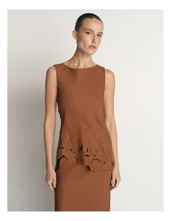 Viscose Linen Embroidered Tunic image 3