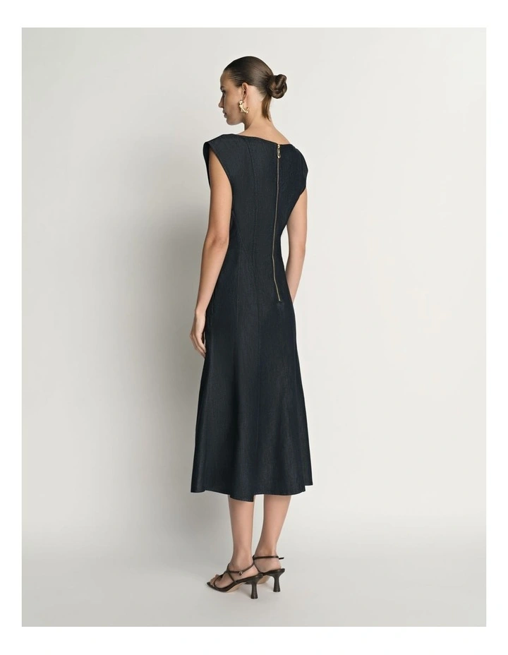 Denim Boat Neck Dress image 2