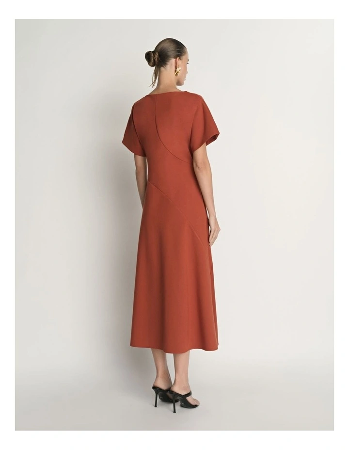 Asymmetrical Seamed Midi Dress image 2