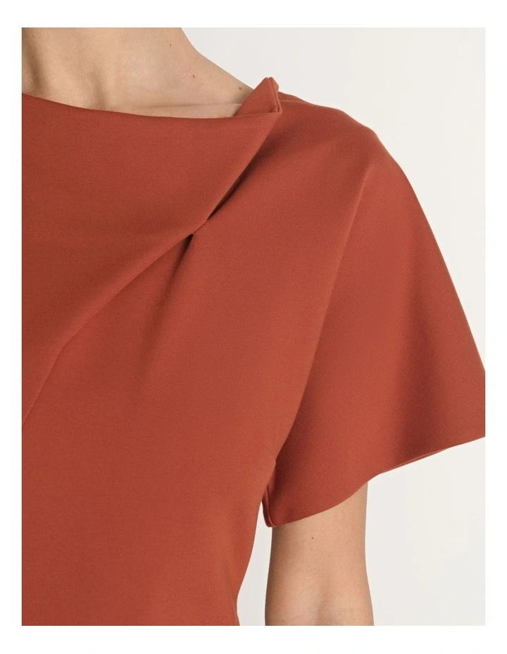 Asymmetrical Seamed Midi Dress image 4