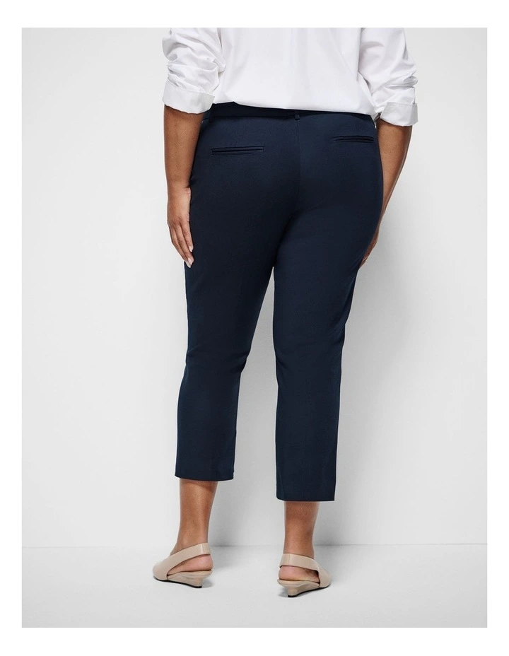 The Refined Stretch Cotton Trouser in New Navy image 4