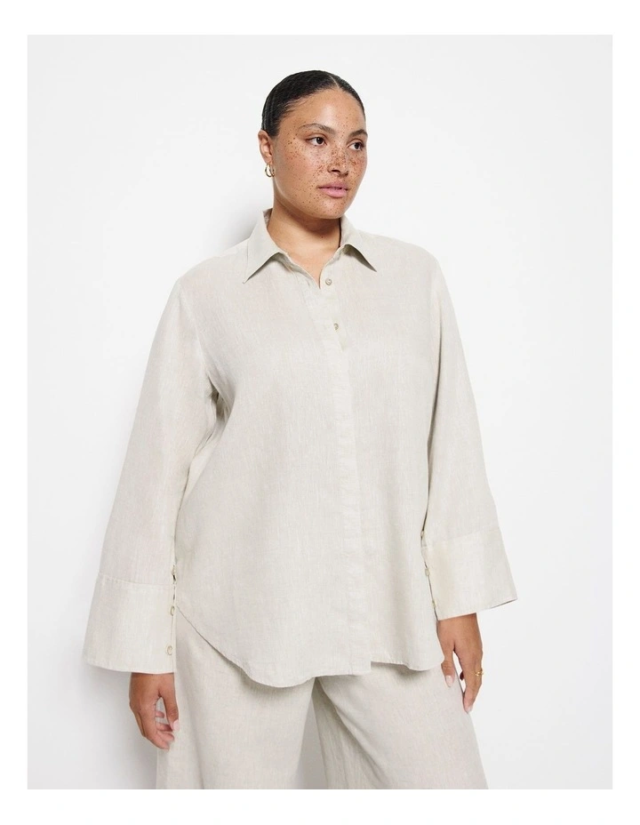 Linen Shirt in Flax image 1