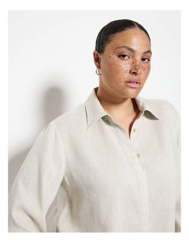 Linen Shirt in Flax image 3