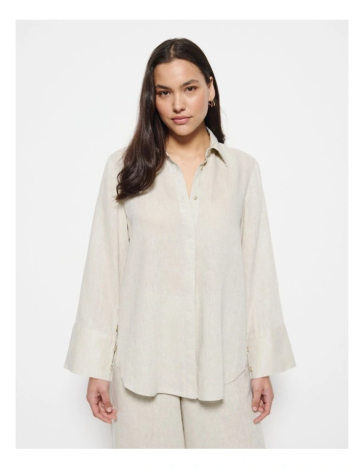 Linen Shirt in Flax image 5