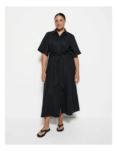 Linen Dress in Black