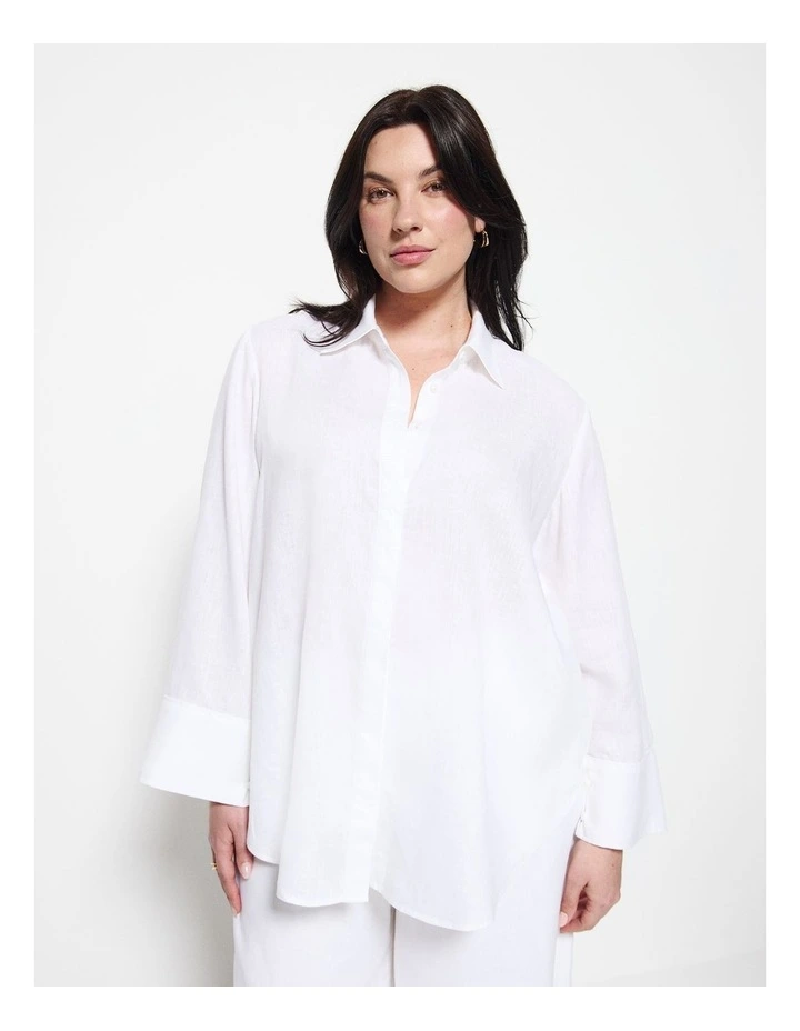 Linen Shirt in White image 1