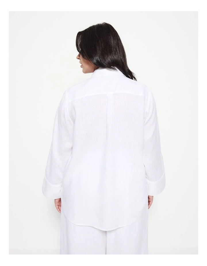 Linen Shirt in White image 2
