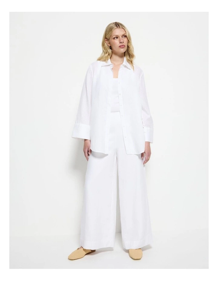 Linen Shirt in White image 5