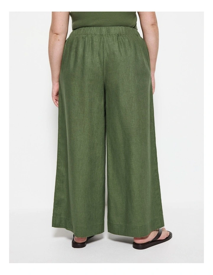 Linen Pant in Leaf Green image 4