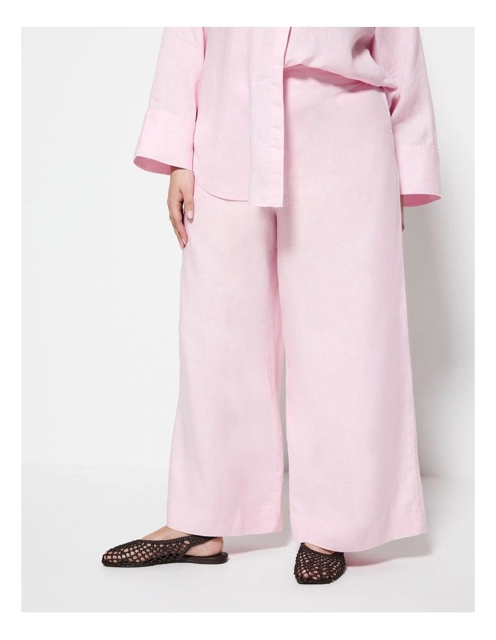 Linen Pant in Soft Pink image 2