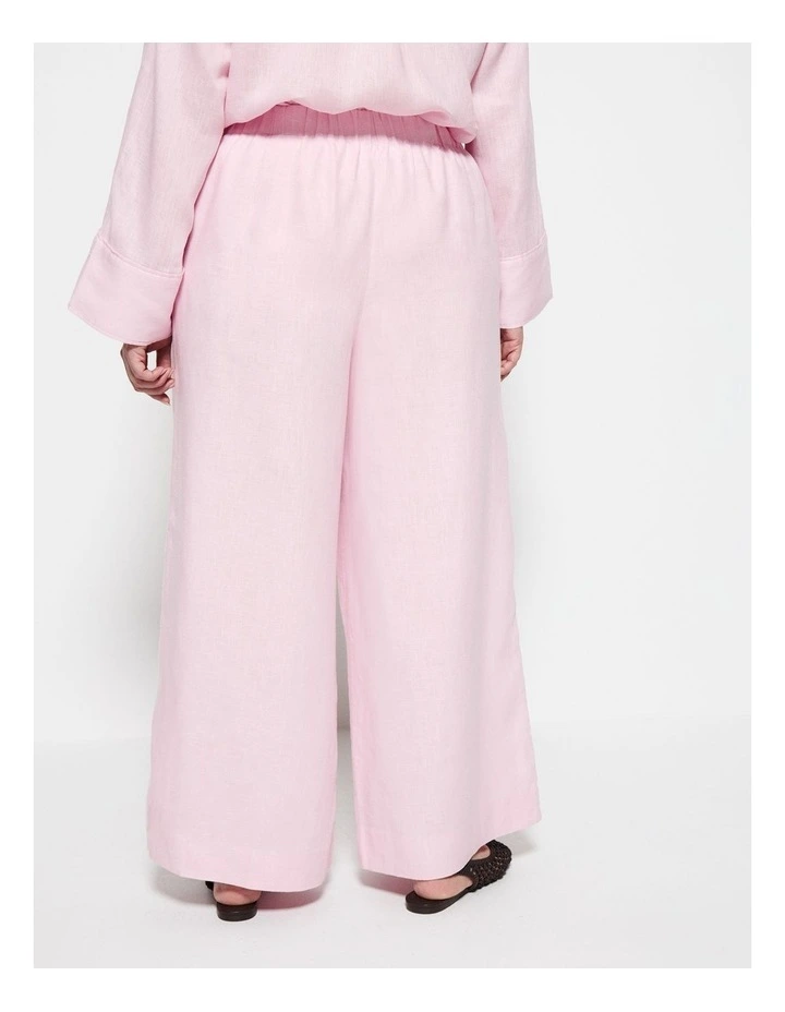 Linen Pant in Soft Pink image 4
