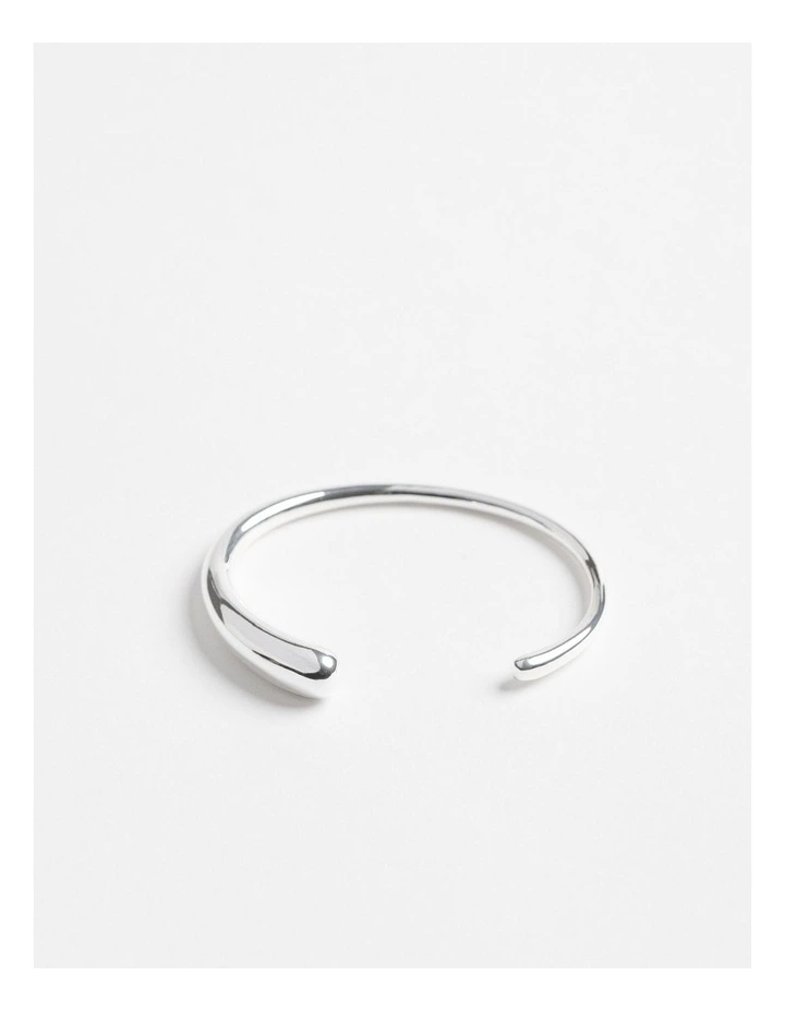 Bianca Curved Cuff Bracelet in Silver image 1