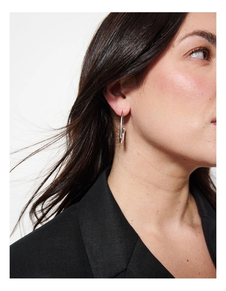 Bianca Fine Hoops Earring in Silver image 2