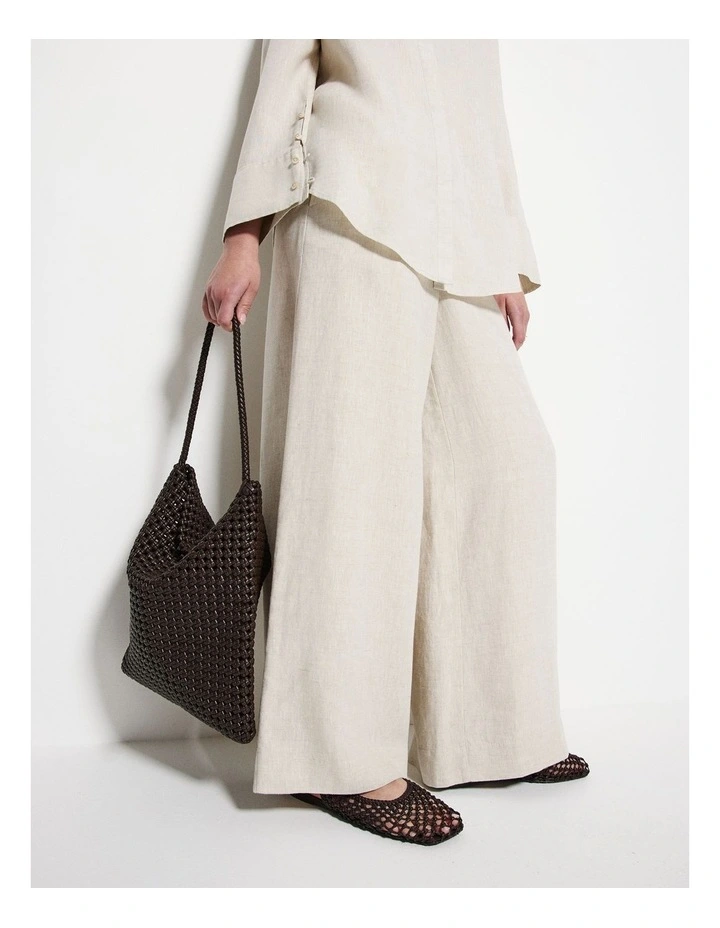 Nico Woven Tote Bag in Chocolate image 2