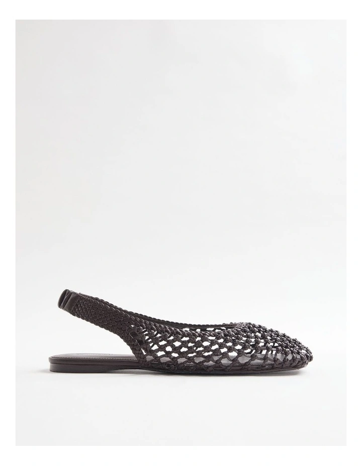 Remi Woven Flat in Chocolate image 1