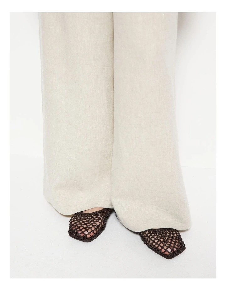 Remi Woven Flat in Chocolate image 2