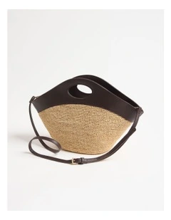 Kira Raffia Mini Tot Bag in Natural
