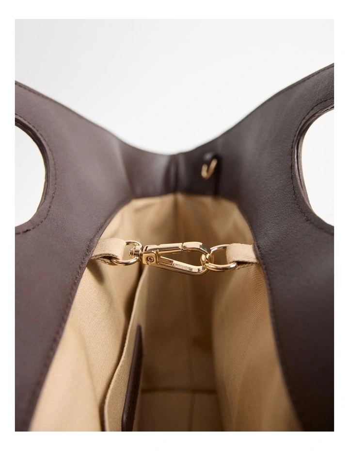Kira Raffia Mini Tot Bag in Natural image 3